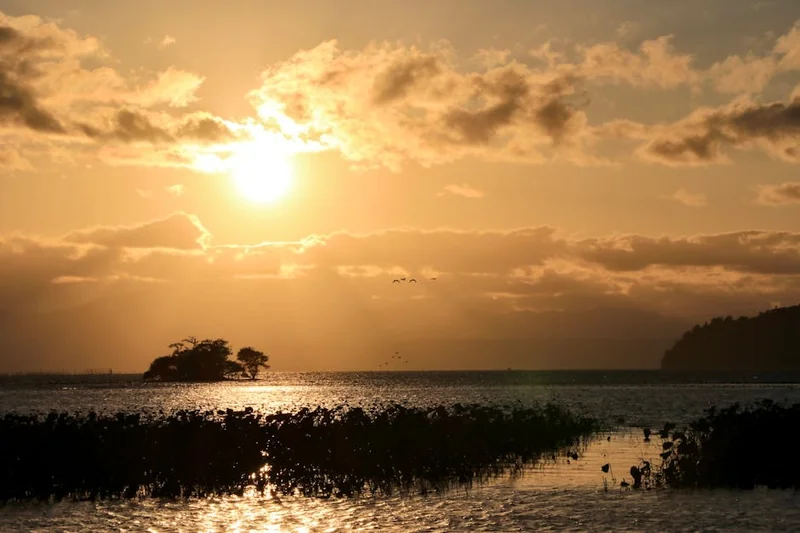 일본 시가현 호수